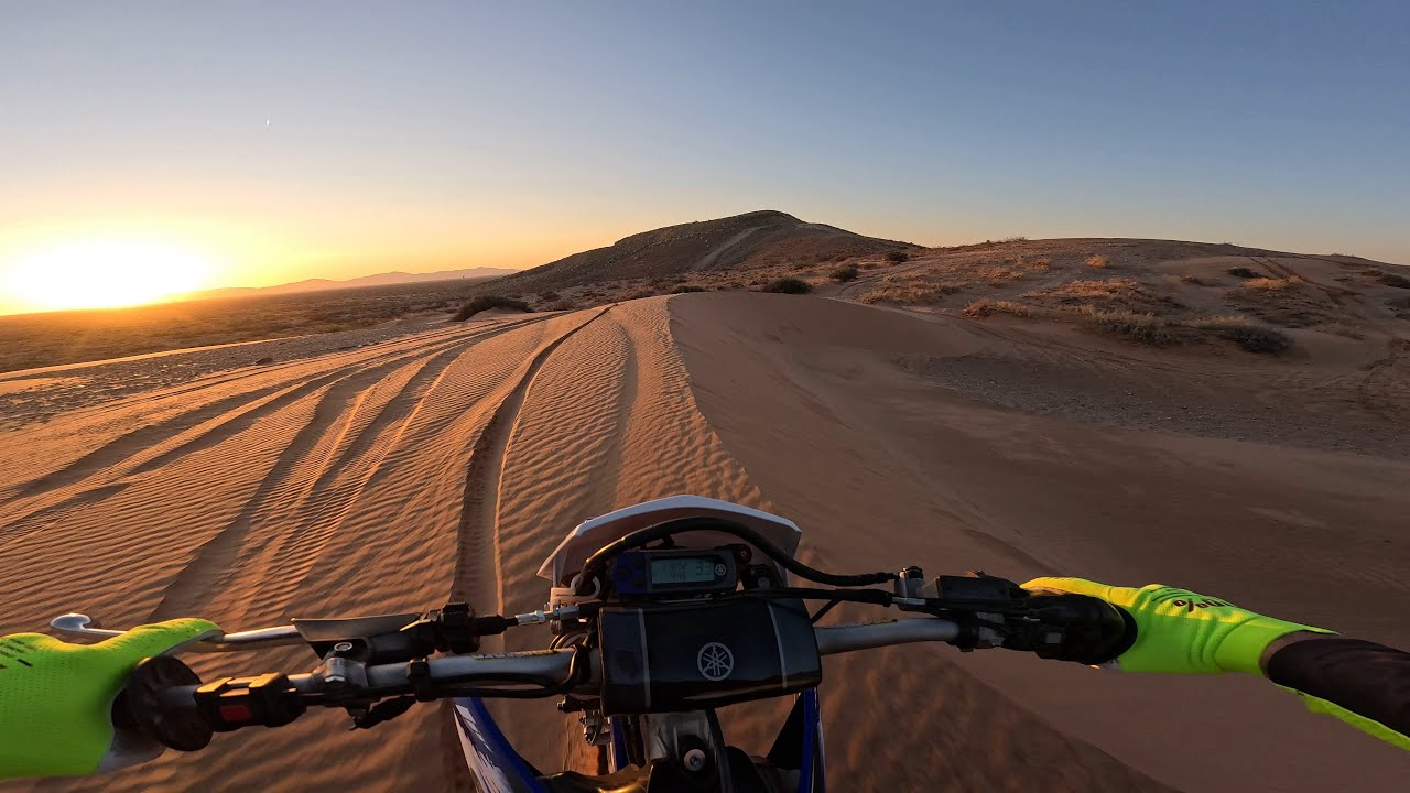 Sunset Desert Riding On My Yamaha WR450