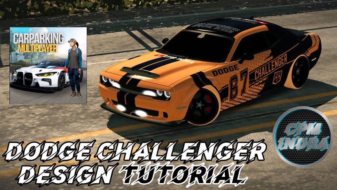 Dodge Challenger design Tutorial |Car Parking Multiplayer| Tutorial | step-by-step |