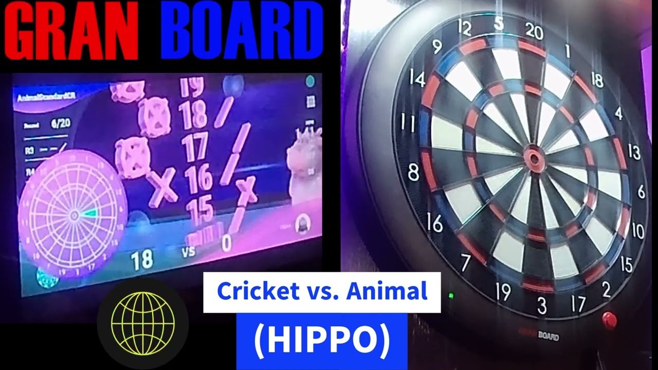 Cricket Game vs. Animal (HIPPO) - GranBoard Darts