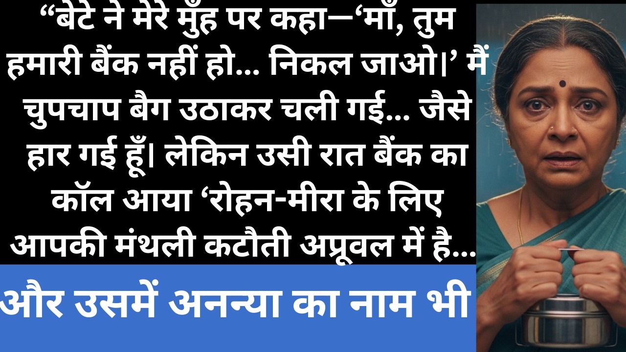 “बेटे ने कहा: ‘तुम हमारी बैंक नहीं’… अगले ही दिन बैंक से जो कॉल आया, मैं सन्न रह गई”