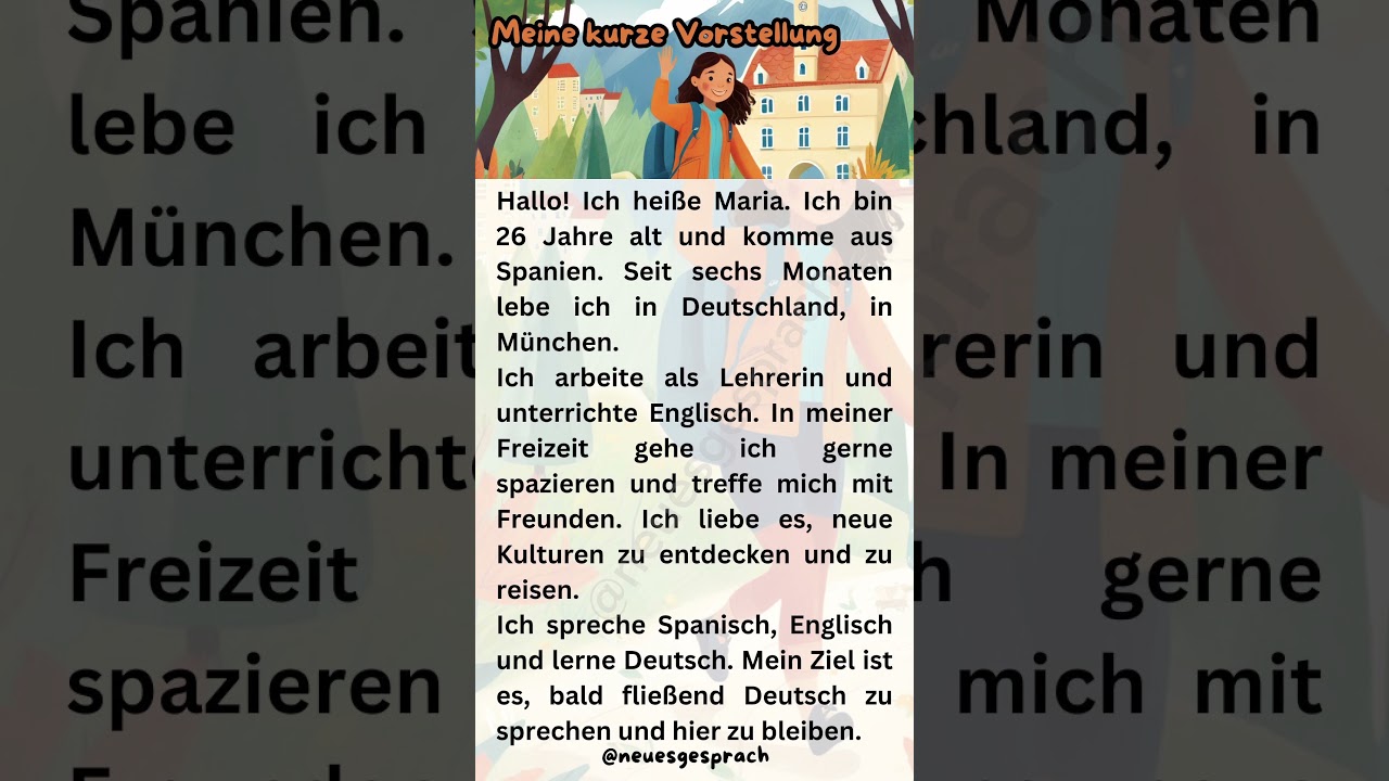 A Short Story in German: Listen and Learn (1) #deutschlernen #deutsch #neuesgesprach #lernen #shorts