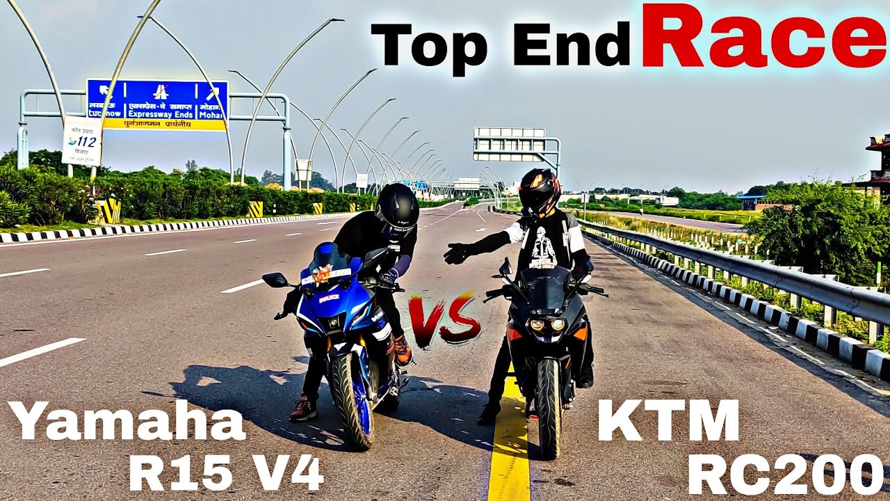 KTM RC 200 vs Yamaha R15 V4 || Top End Race || must watch 🔥