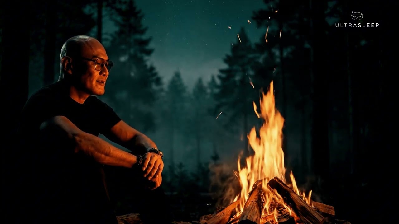 10 Hours Deep Sleep at Fireplace Camp