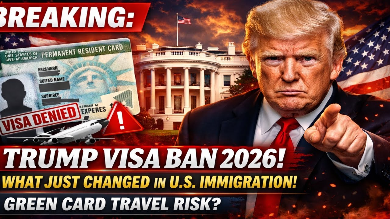 BREAKING Trump Visa Ban 2026  What Just Changed in U S  Immigration  Green Card Travel Risk