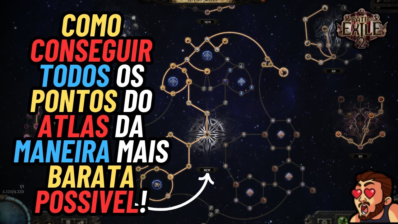 COMO CONSEGUIR TODOS OS PONTOS DO ATLAS DA MANEIRA MAIS BARATA POSSIVEL! PATH OF EXILE 2