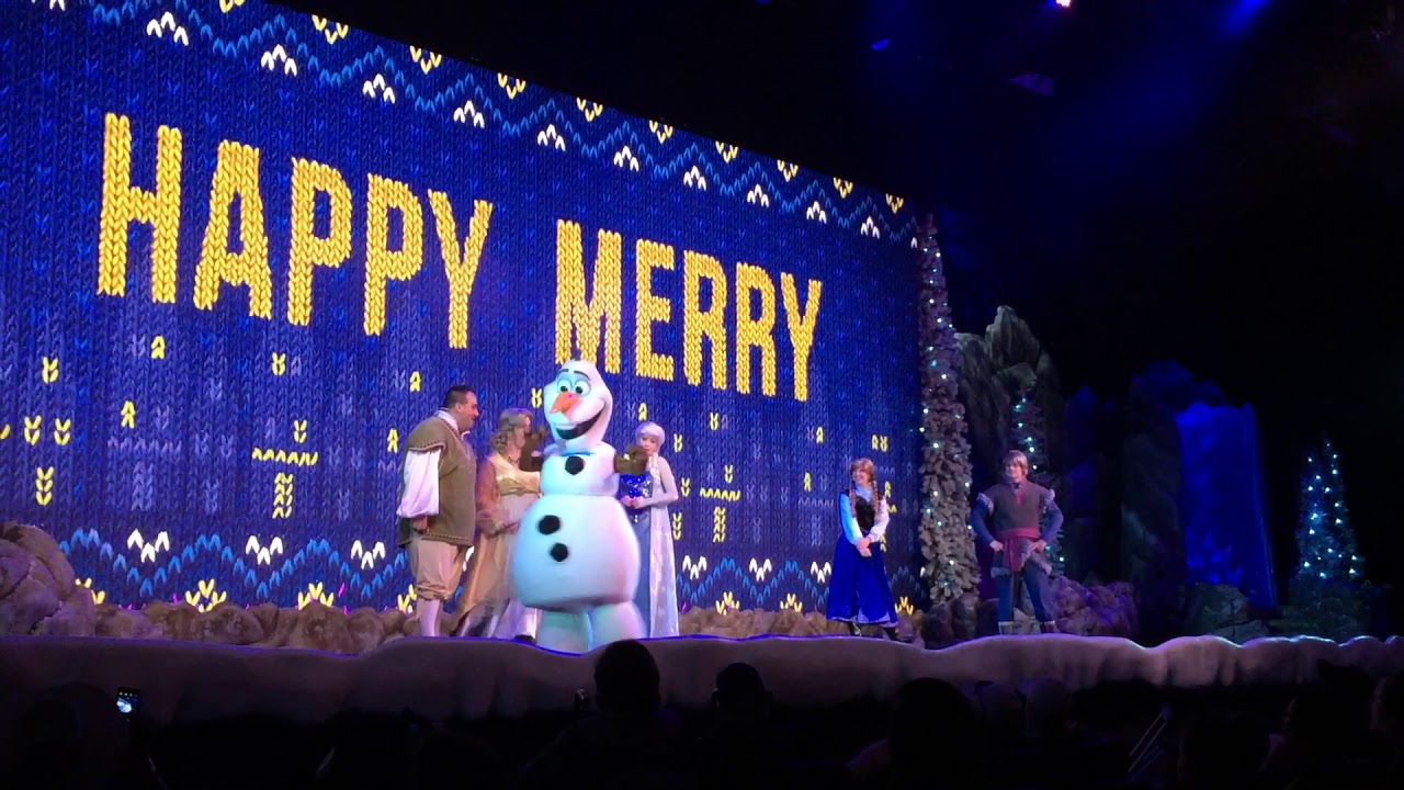 Holiday ending to frozen sing a long at Disney's Hollywood Studios (Brand New)