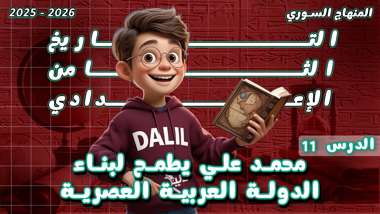 محمد علي يطمح لبناء الدولة العربية العصرية | تاريخ الصف الثامن الدرس 11 المنهاج السوري الجديد