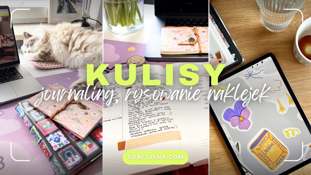 Kulisy mojej pracy w domu i w firmie | journaling, planowanie i projektowanie naklejek 🎬✨