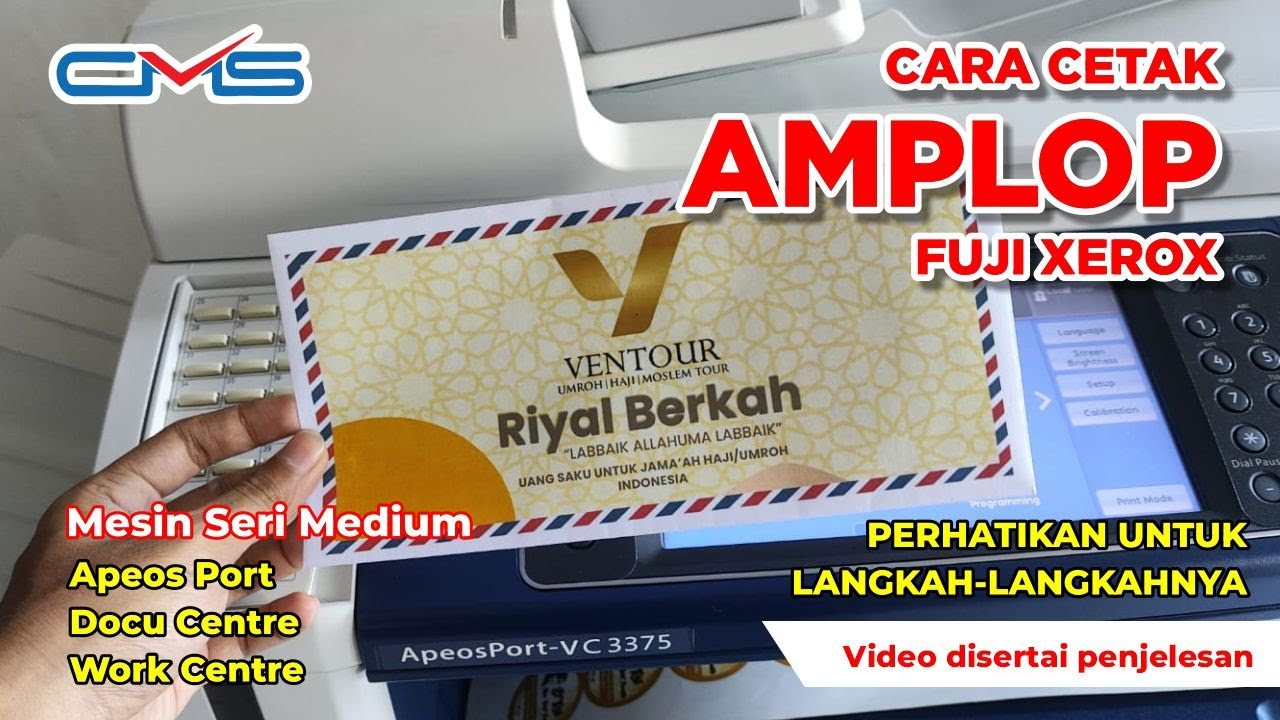 CETAK AMPLOP CUSTOM? BISA.. Tutorial cetak amplop kecil di mesin fotocopy Xerox ApeosPort/DocuCentre