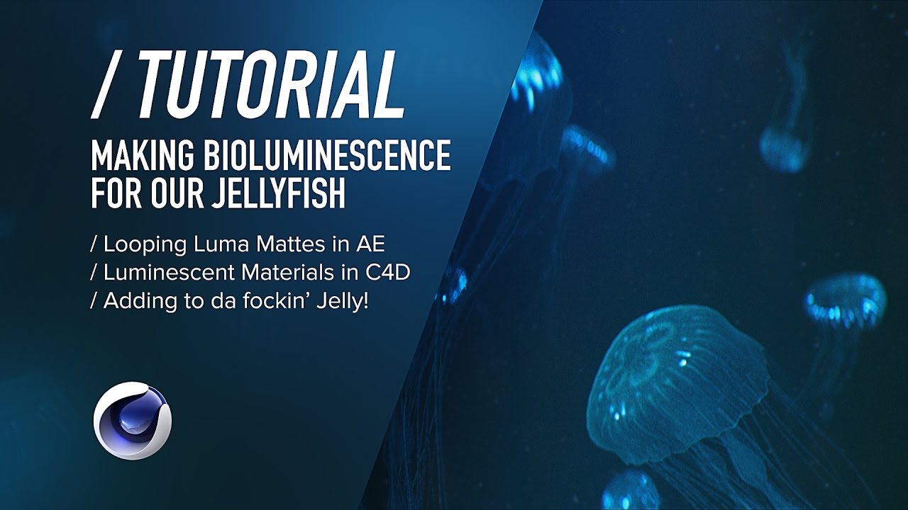 C4D TUTORIAL | Bioluminescent Jellyfish PT3 | Bioluminescence  [Cinema 4D]