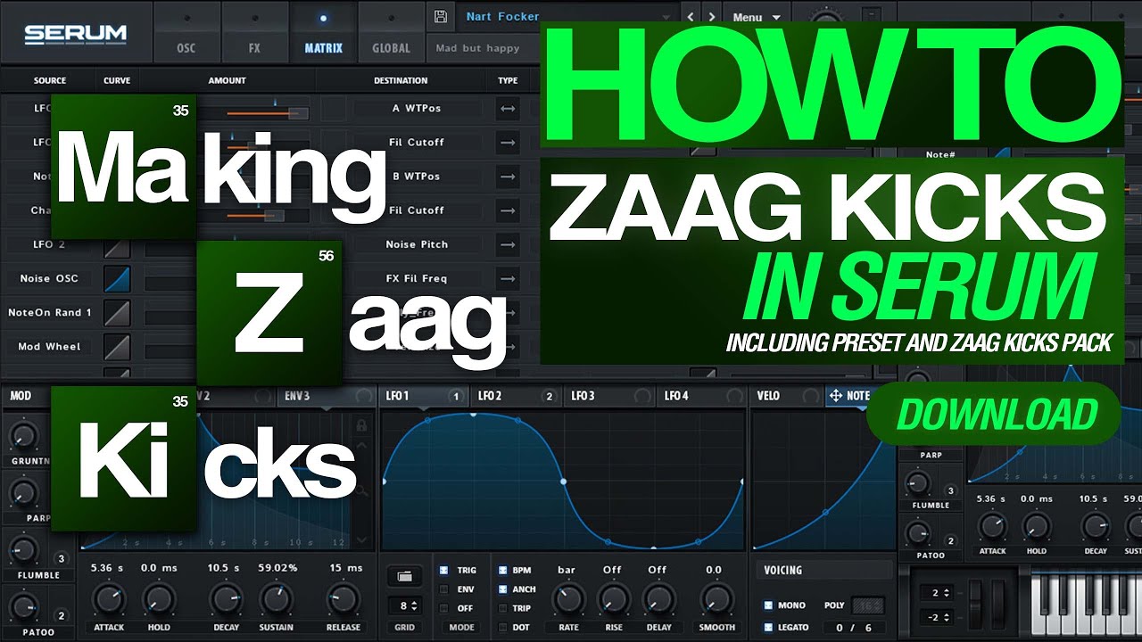 HOW TO MAKE ZAAG KICKS only in SERUM??