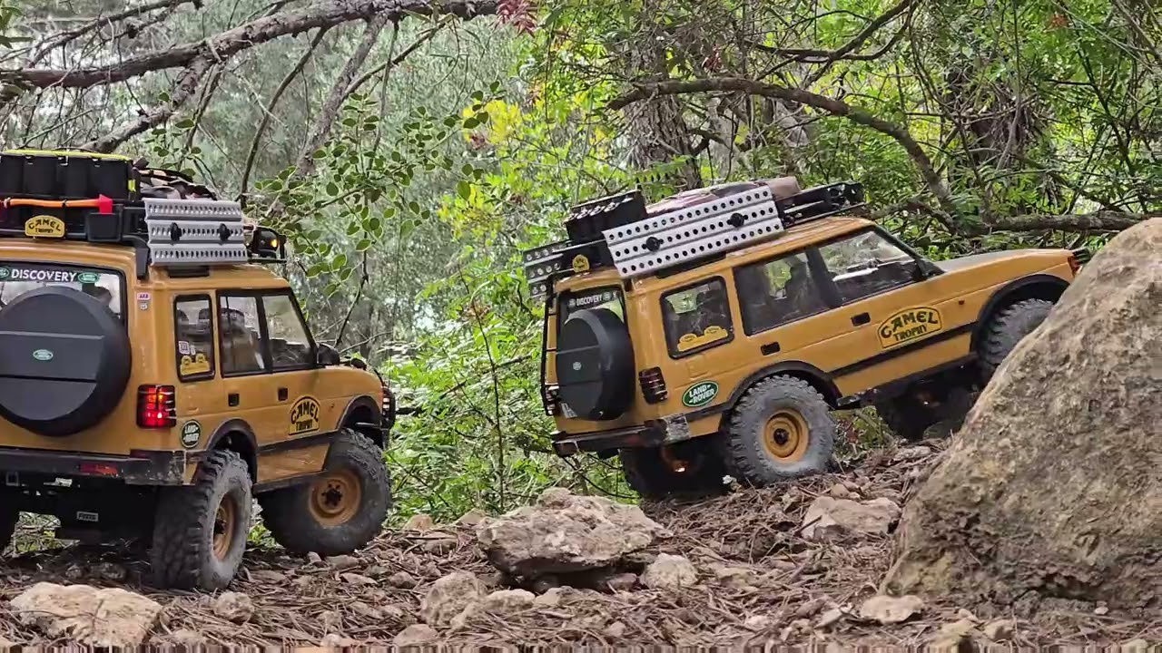 Land RoverTest FMS FCX10 Discovery edition + pequeño rescate SCALE 1/10 offroad 4x4 Camel Trophy 