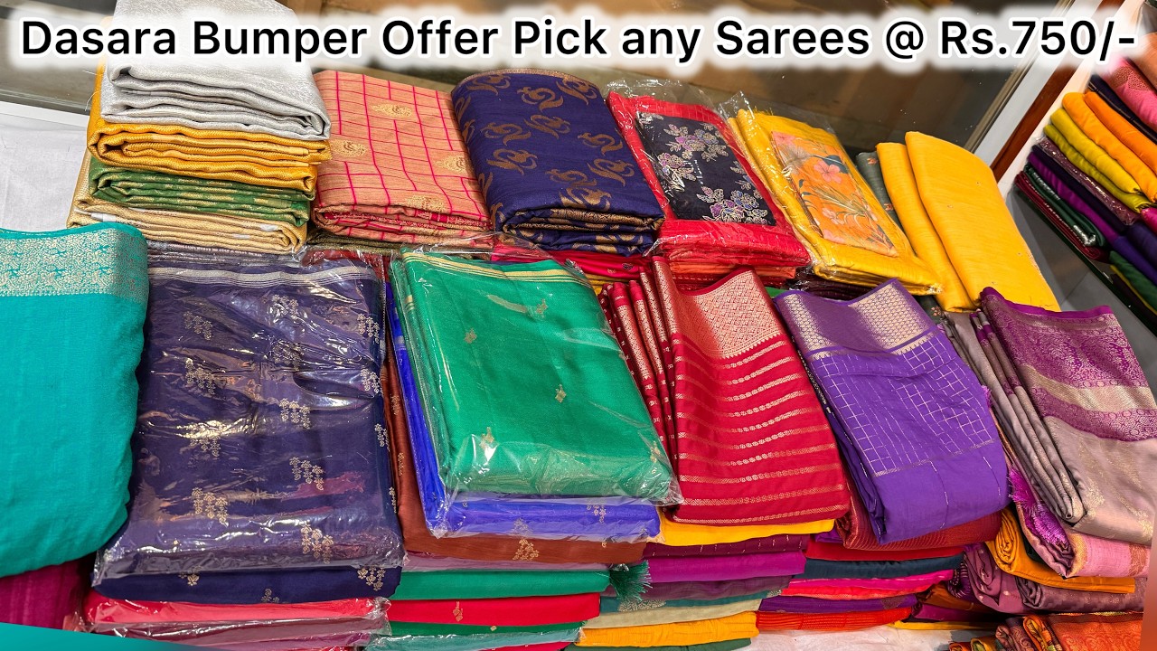 One Months Offer Don&rsquo;t Miss it @ Gandhibazar Bangalore Courier Available #saree #fancy #silk #sale
