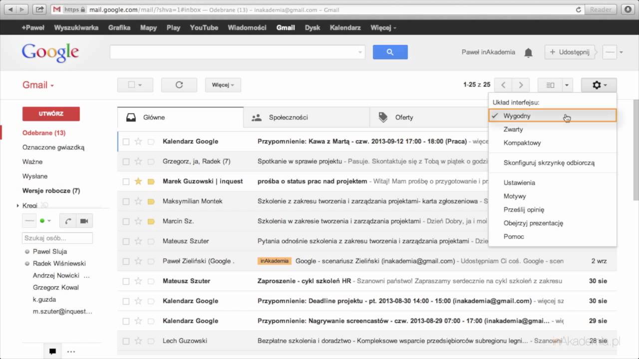 2. Gmail - szybki przeglad