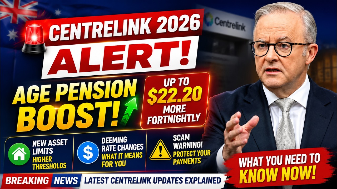 🇦🇺 Centrelink 2026 Alert: Age Pension Boost, New Asset Limits & Payment Changes Explained
