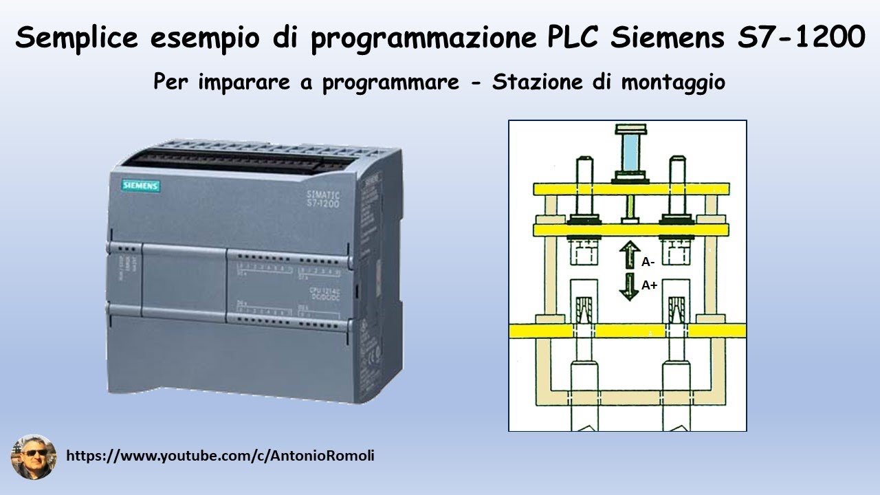 Impariamo a programmare PLC Siemens S7 1200 Semplice esempio di programmazione Stazione di montaggio