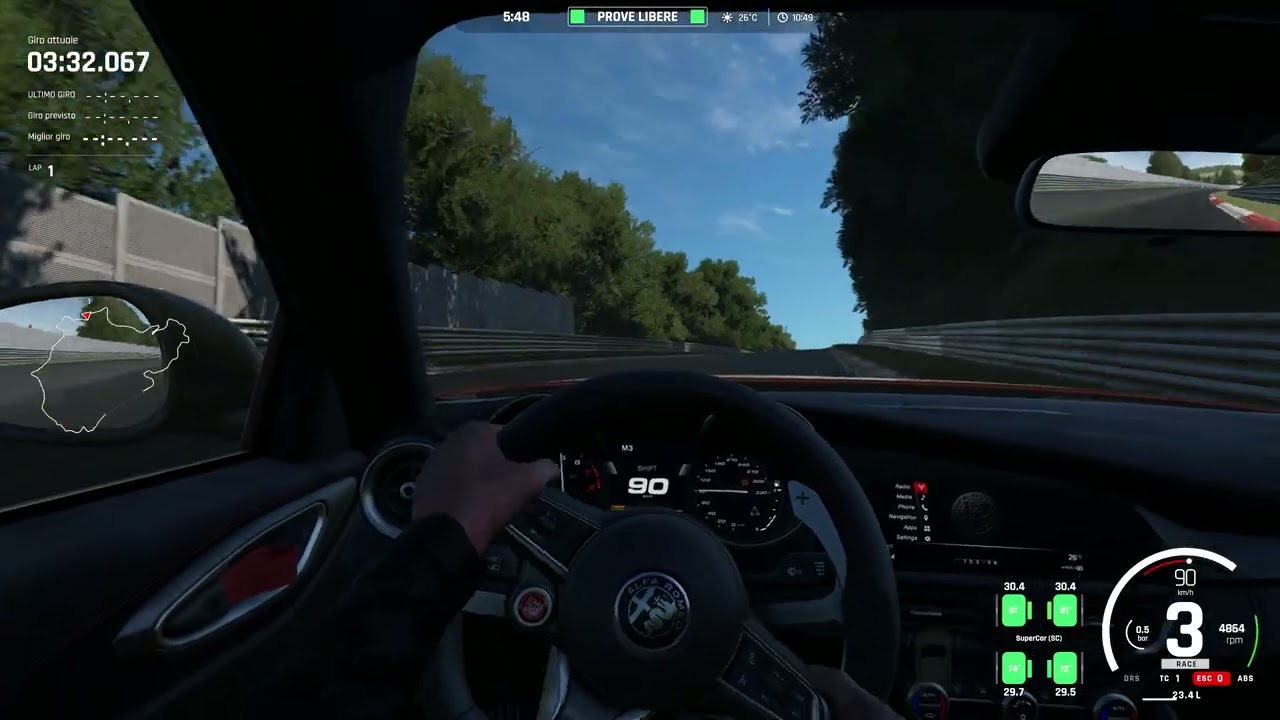 Assetto Corsa EVO - ONBOARD - Alfa Romeo Giulia GTAm - Nurburgring Nordschleife - 7:19 BTG lap time!