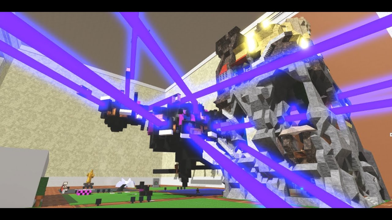 Wither Storm⛈️ attacks Mountain!⛰️ Wither built by Helper_Like2. Mountain built by NateOfTheMountain