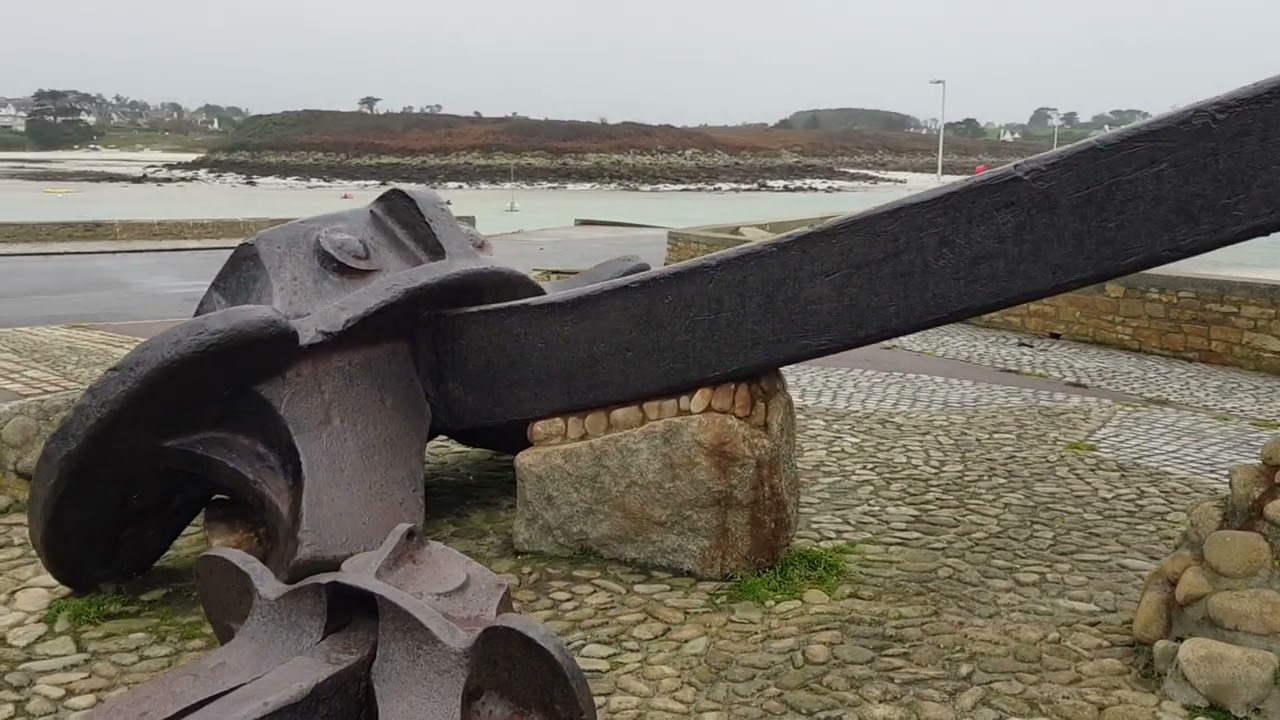 Ancre de l'Amoco Cadiz, Portsall, Finist&egrave;re, Bretagne.