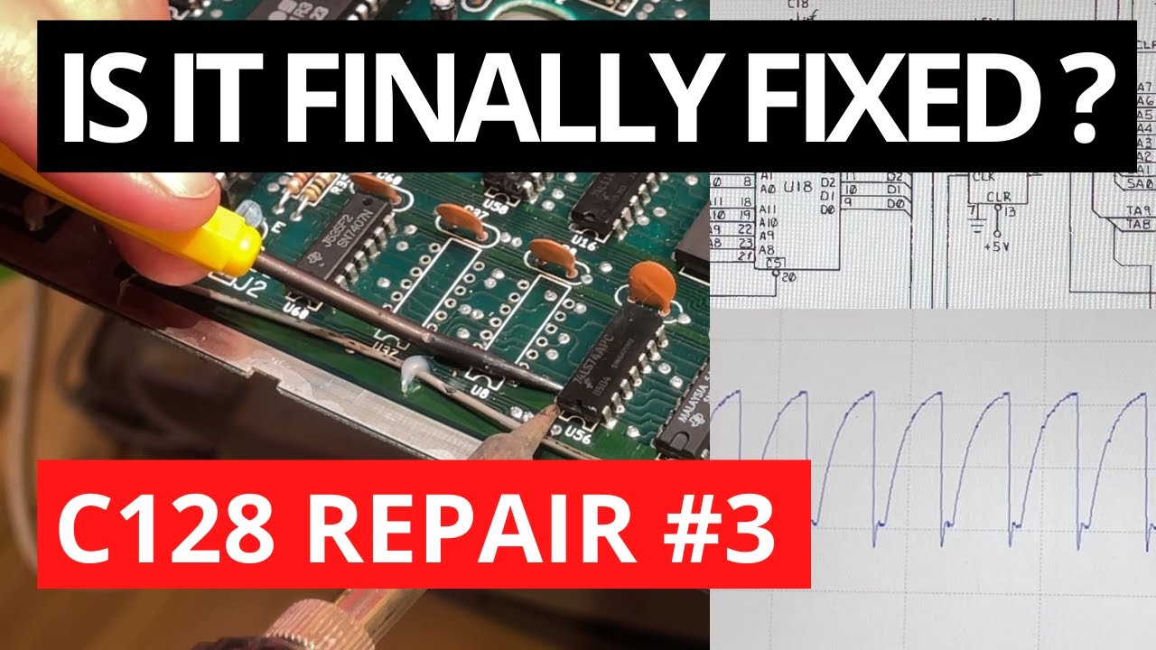 Commodore C128 repair attempt part 3 - Is it finally fixed ?