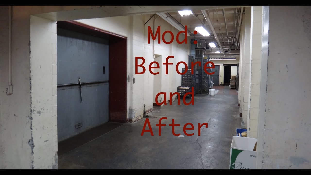 Before and After: Freight elevator Mod Owens Dining Hall Virginia Tech