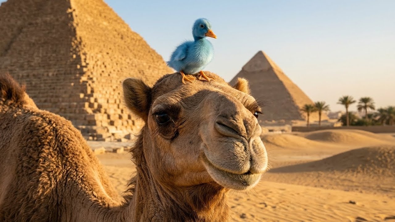 Blue Duckling & the Camel at the Pyramids of Giza | Desert Rescue Adventure (SFX Only)