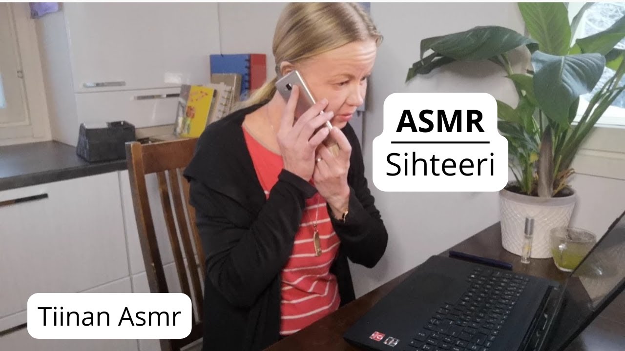 Asmr Suomi - Päiväni sihteerinä - tietokoneen naputtelua, korttiääniä, paperien selaamista