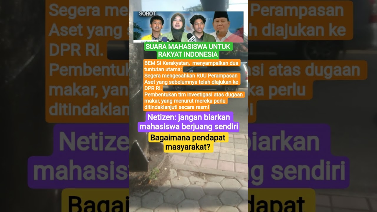 BEM SI #bemsi #prabowo #news #beritaterkini #demodpr #ruuperampasanaset #dpr #affankurniawan