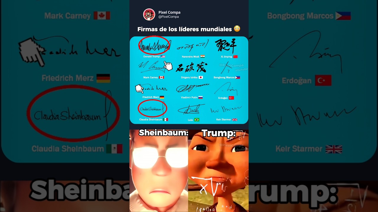 Firmas de los l&iacute;deres mundiales 😳