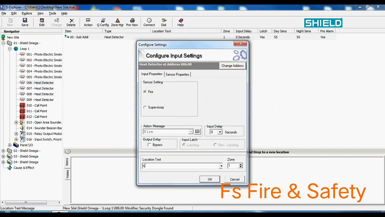 SHIELD FIRE PENAL PROGRAMING DETAILS