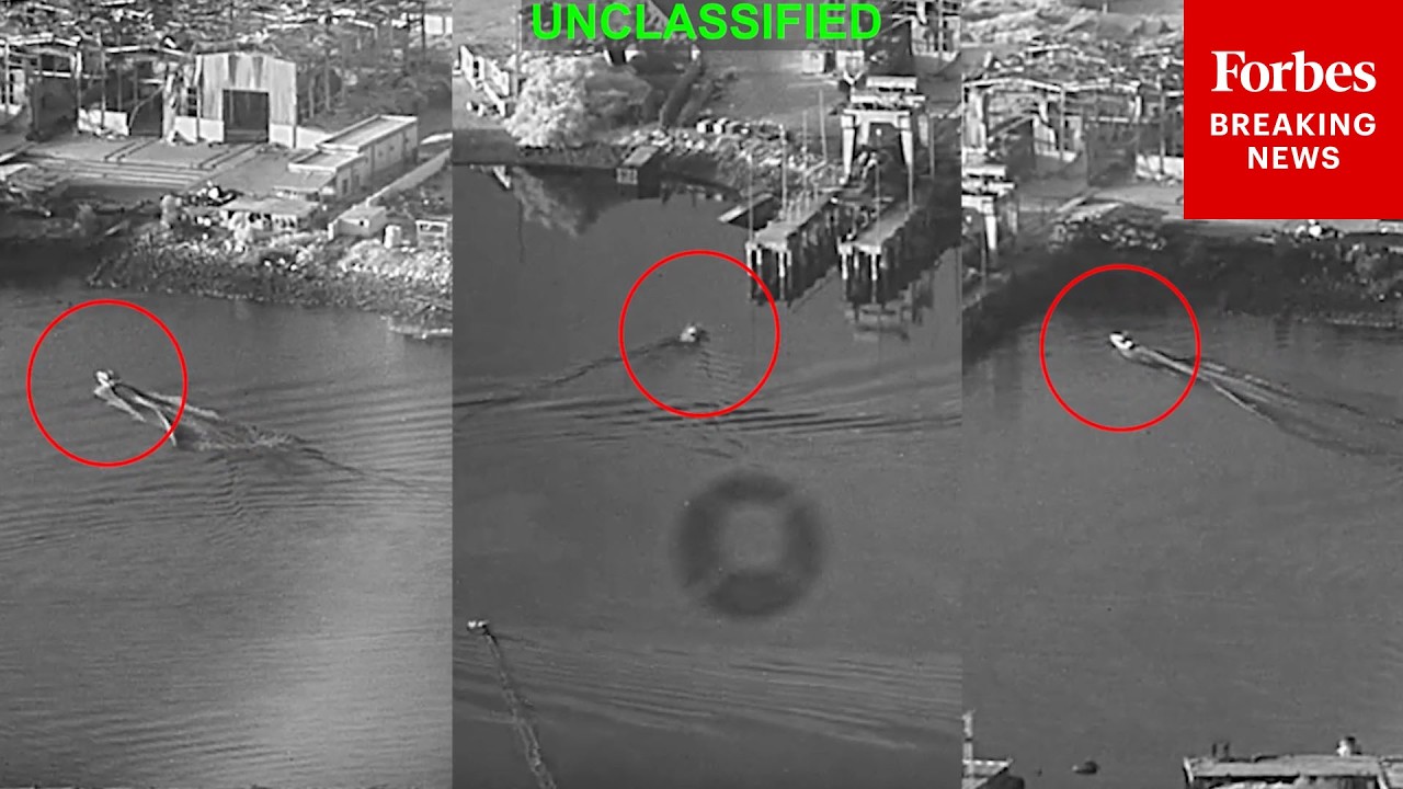 CENTCOM Footage: 'U.S. Sea Drones Strike Submarine And Ship Maintenance Facility In Iran'