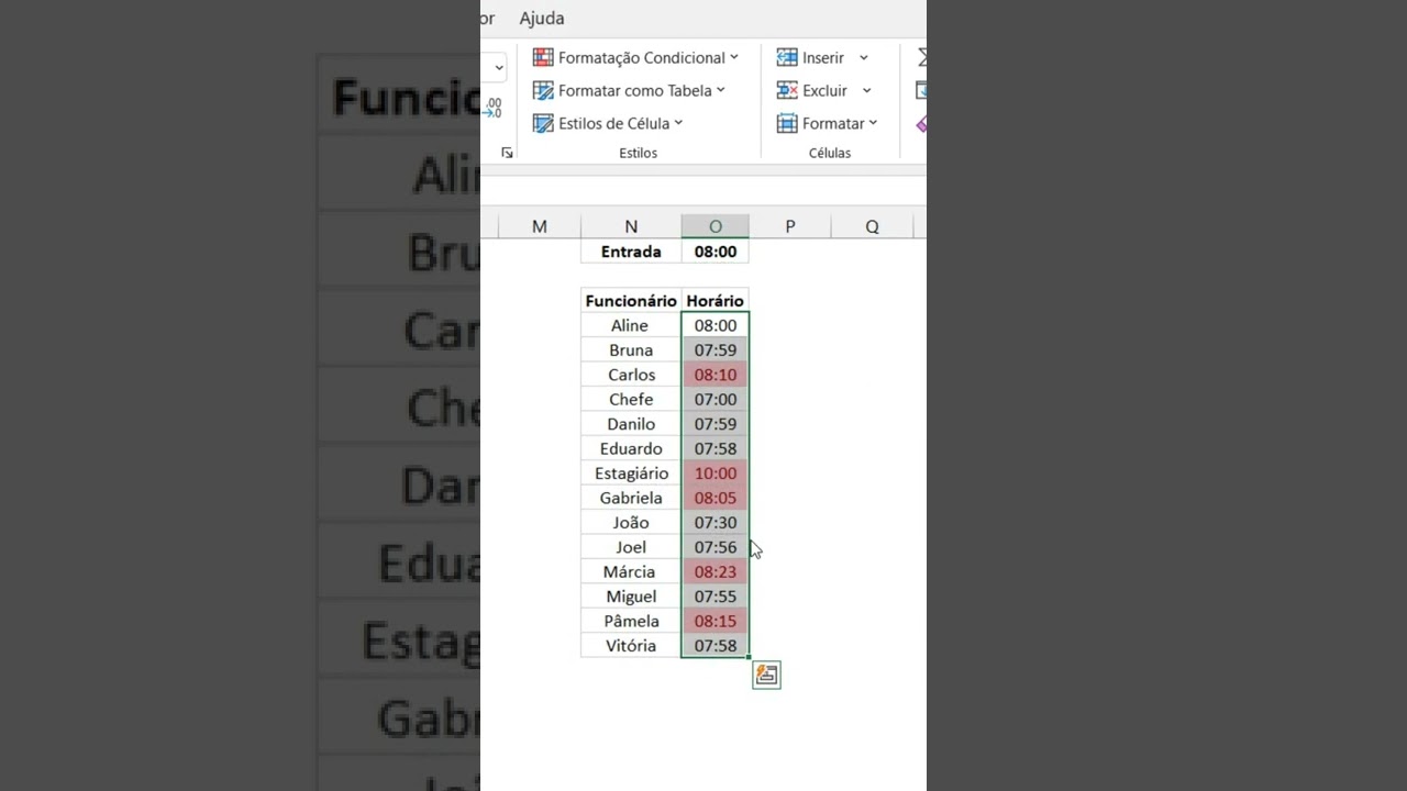 Formata&ccedil;&atilde;o Condicional e Filtro de Cores no Excel