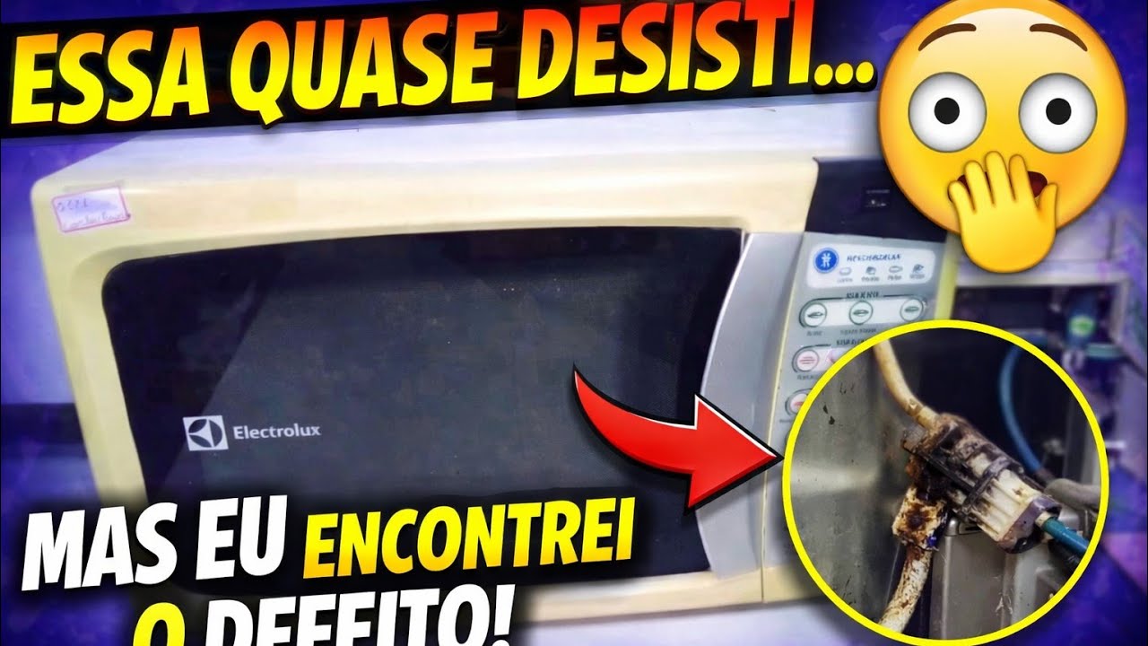 Esse microondas deu trabalho pra achar o defeito 