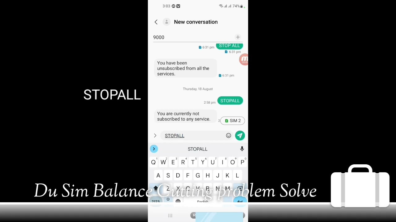 DU SIM BALANCE CUTTING |  Problem | Solve #balance #problem #solve #video