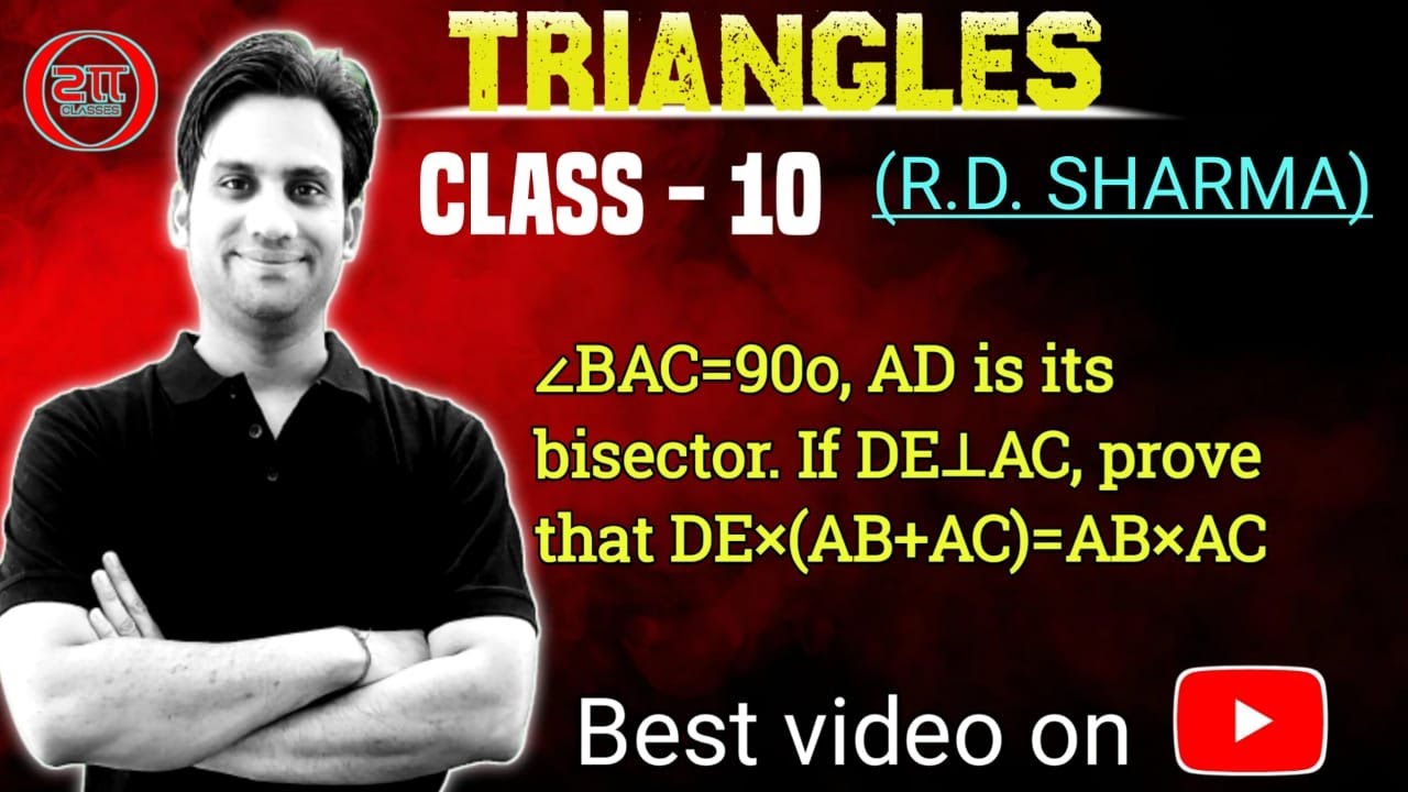 In Fig. 7.55, ∠BAC=90°, AD is its bisector. If DE⊥AC, prove that DE×(AB+AC)=AB×AC.