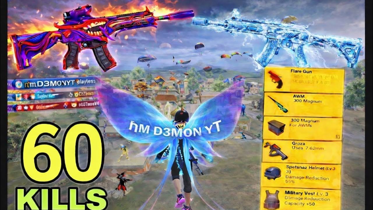 Wow 😍 D3MON VS 99 60 KILLS NEW MODE 🔥☠️😈 #pubgmobile #d3m0n 