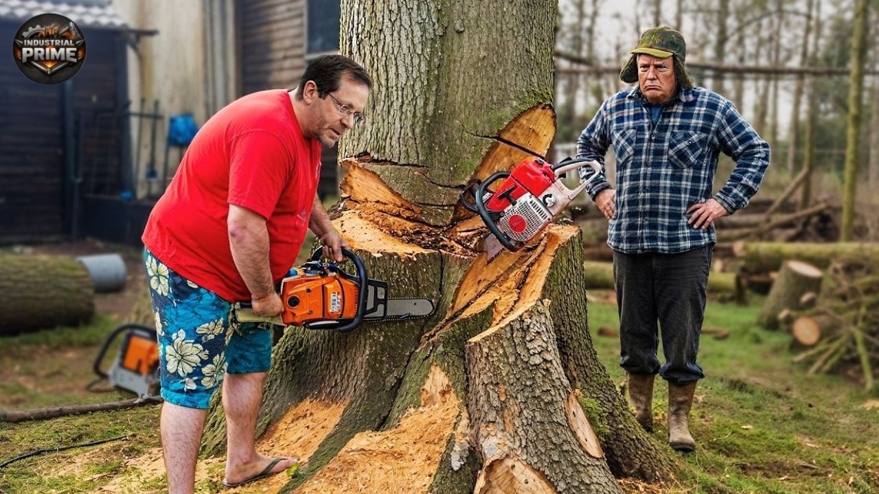 Chainsaw Mistakes: Tree Cutting Fails | Extreme Dangerous Logging Truck Fails #34
