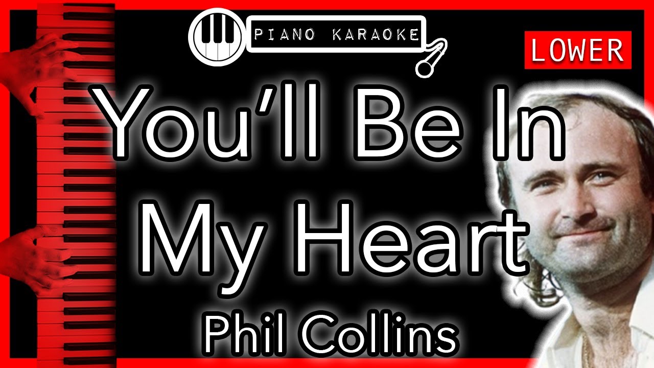 You’ll Be In My Heart (LOWER -3) - Phil Collins - Piano Karaoke Instrumental