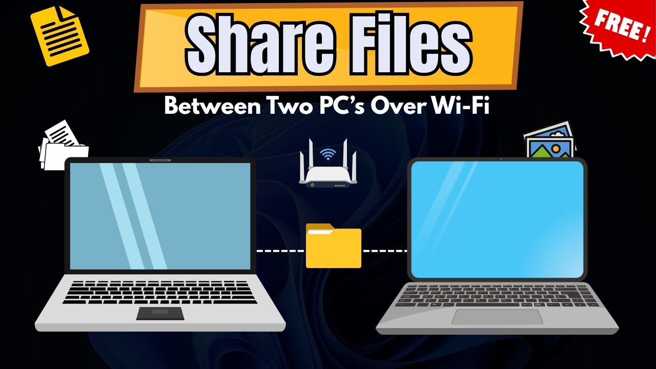 How to Share Files Between Two PC's/Laptops on Same WiFi (Easiest Method)