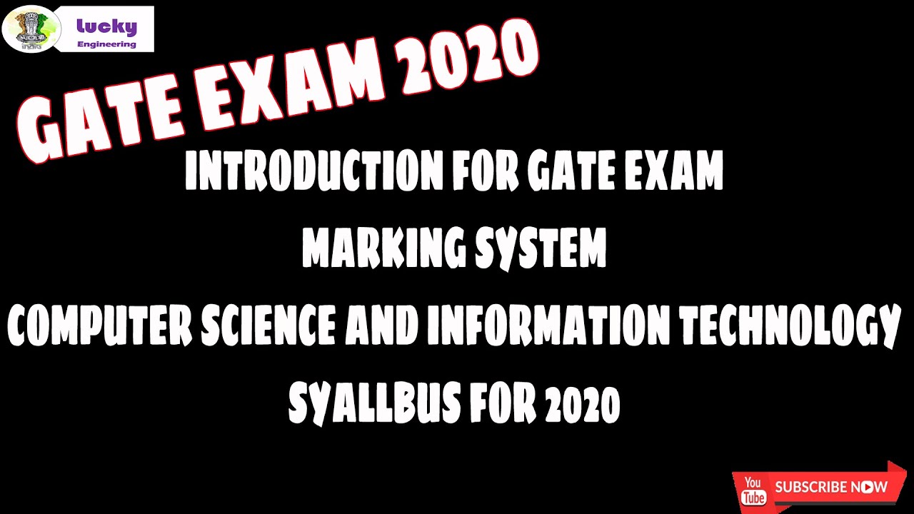 Cs Syllabus  for GATE 2020 || marking system for gate exam 2020