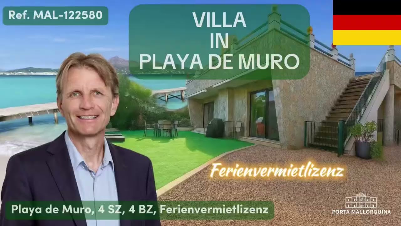 895.000 € Villa in Playa del Muro, strandnah und mit Ferienvermietlizenz