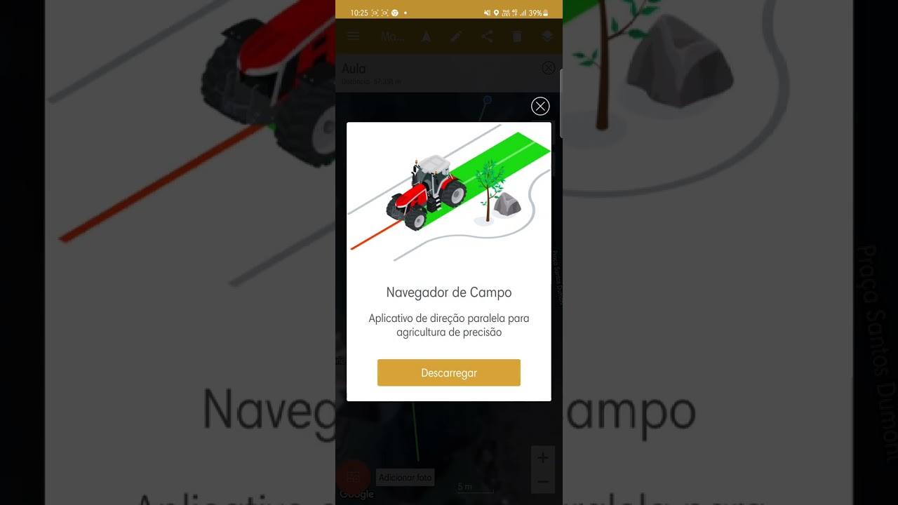 Tutorial de uso do aplicativo Medidor de Áreas e Distâncias (Fields Area Measure)