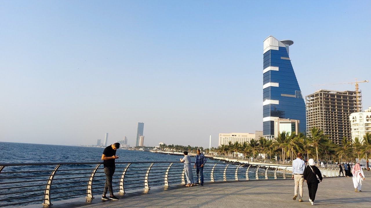 [4K] 🇸🇦 New Jeddah Corniche Afternoon Walk | Red Sea | Saudi Arabia