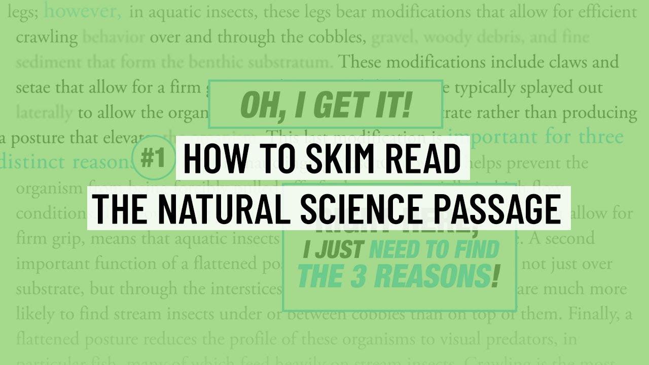 How to Skim Read the Natural Science Passage - SAT/ACT Reading