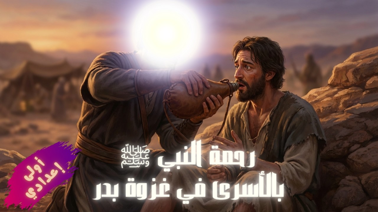 رحمة النبي بالأسرى في غزوة بدر للصف الأول الاعدادي -  المنهج الجديد - الترم الثاني 2026