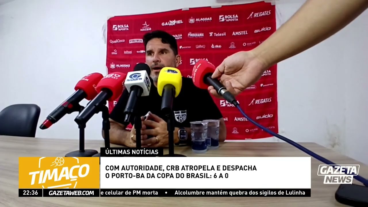 Coletiva com o técnico Eduardo Barroca após vitória conta o Porto-BA: 6x0