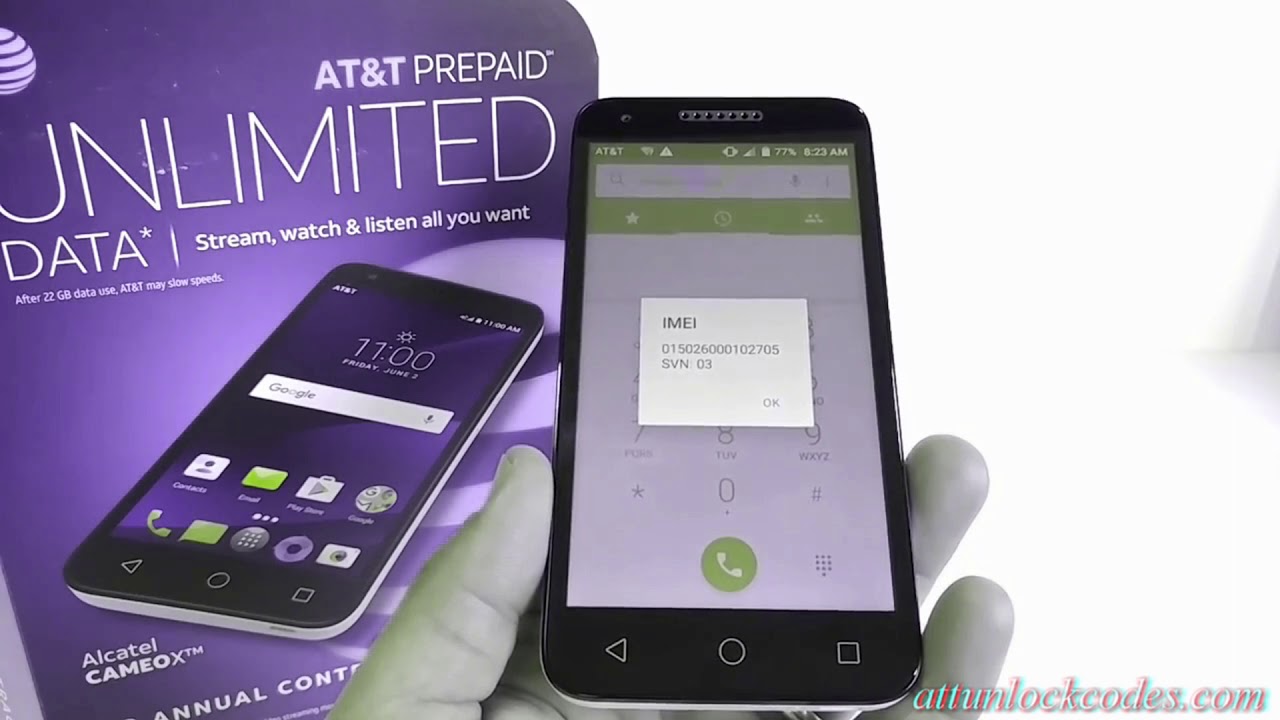 How to Unlock AT&T ALCATEL CAMEOX 5044R BY Unlock Code