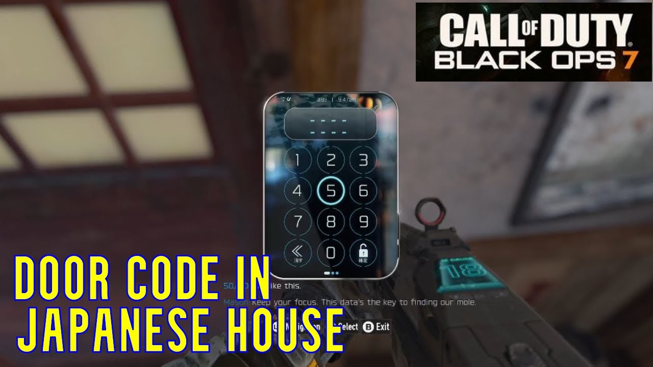 Door Code to open door in Japanese House - Call of Duty: Black Ops 7 Campaign