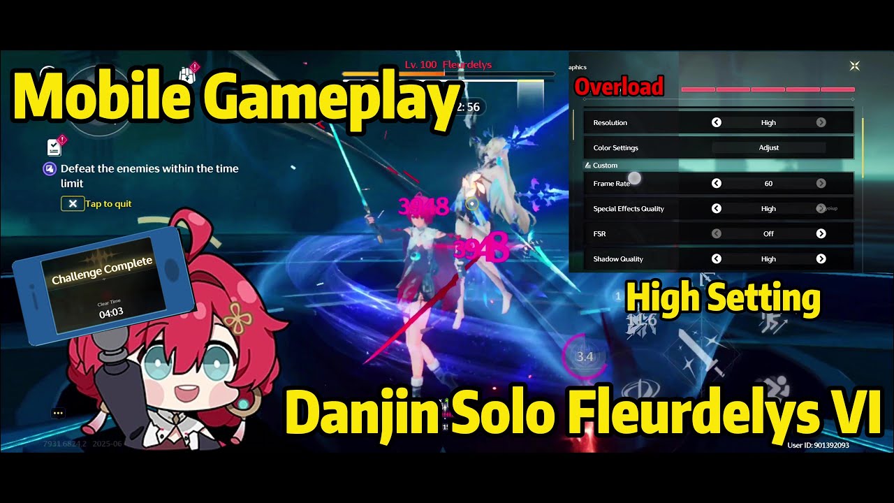 Nothing can stop Danjin, solo Fleurdelys VI on mobile | Wuthering Waves