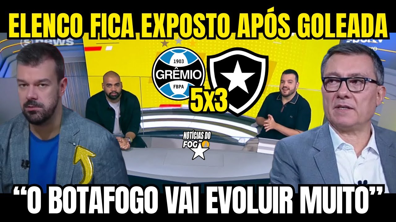 MÍDIA NÃO VÊ TERRA ARRASADA APÓS GOLEADA! BOTAFOGO TEM MUITO A EVOLUIR APÓS QUEDA DO TRANSFERBAN